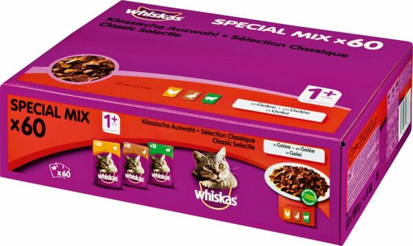 Mix Whiskas Jelly | 60x100gr | Selection Buy Multipacks In at Pouches 1+ Whiskas