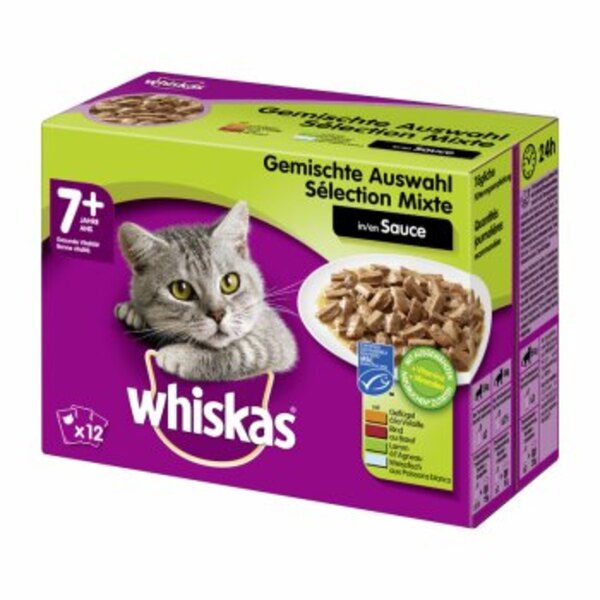 Buy Whiskas Pouches Mixed Multipacks Gravy | Whiskas 12x100gr Pouches | 7+ at