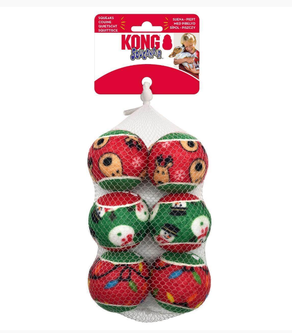 Kong Holiday Squeakair Balls Medium