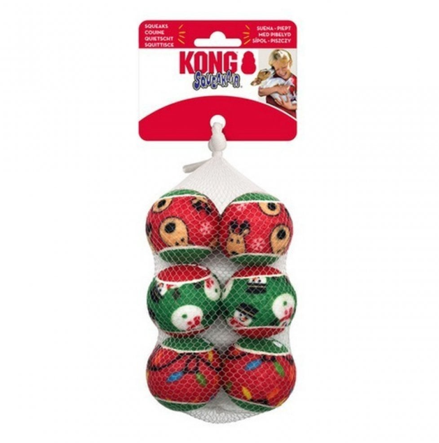 Kong Holiday Squeakair Balls Small