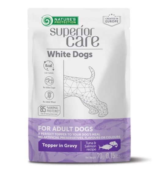 Nature's Protection Superior Care White Dogs Adult With Tuna And Salmon Canned Food