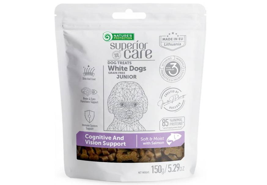 Natures Protection Superior Care Complementary Grain Free Junior Snacks Sensitve Care With Salmon