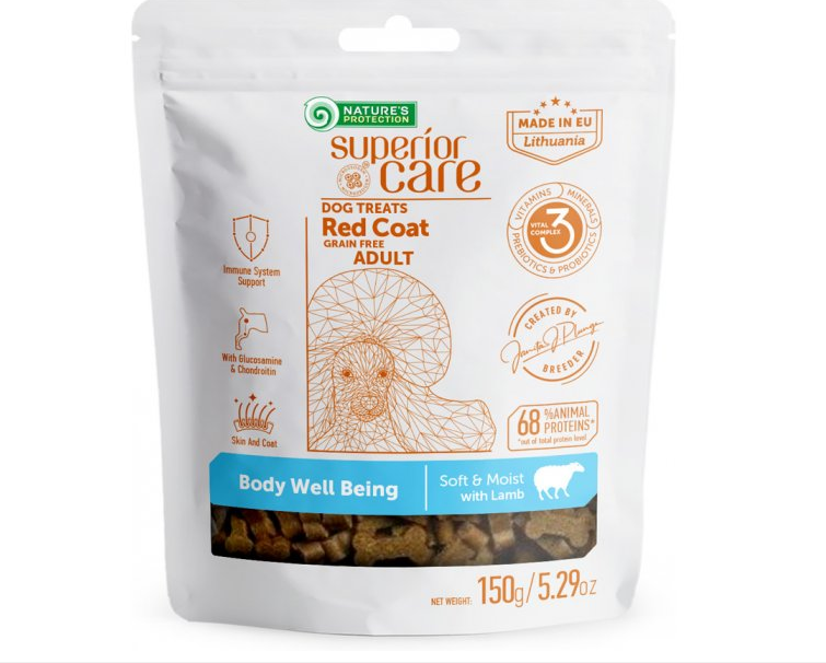 Natures Protection Superior Care Complementary Grain Free Lamb Snacks Red Coat Support Healthy Endur