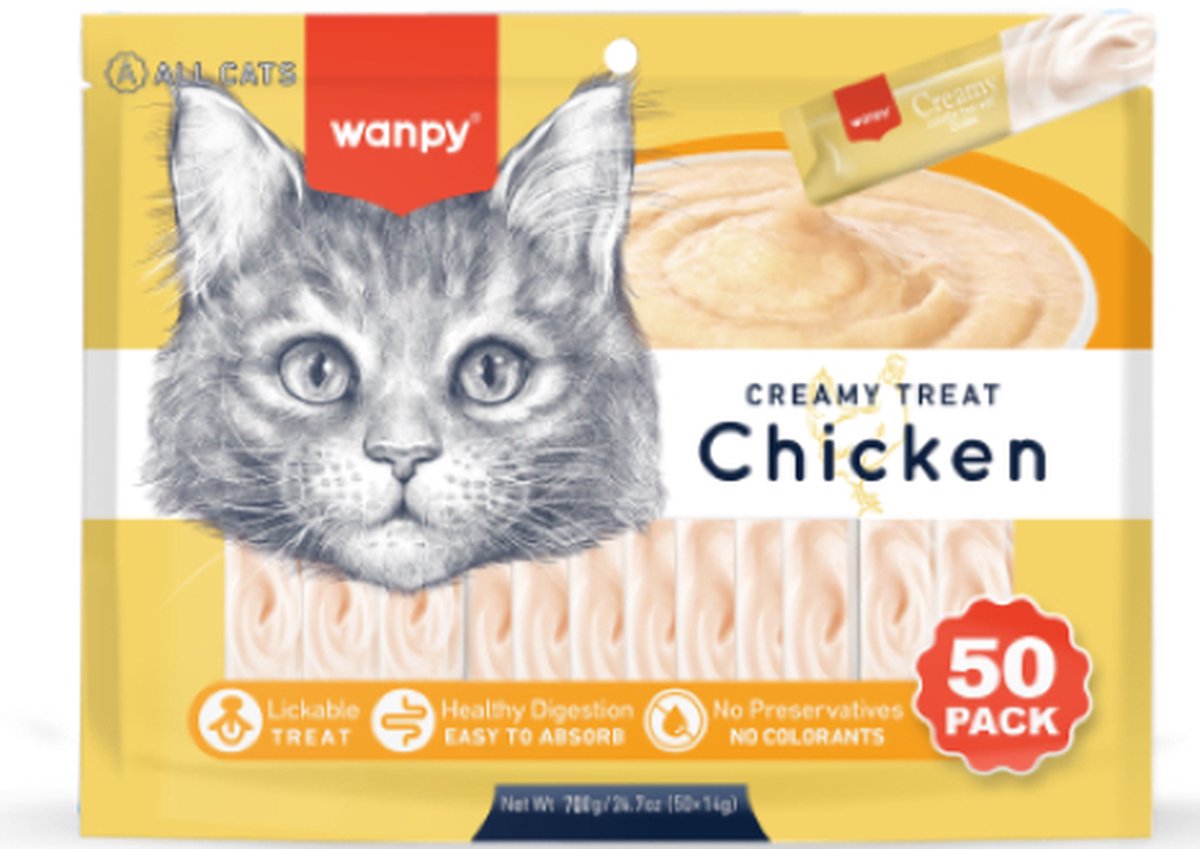 Wanpy Creamy Lickables Chicken 700gr