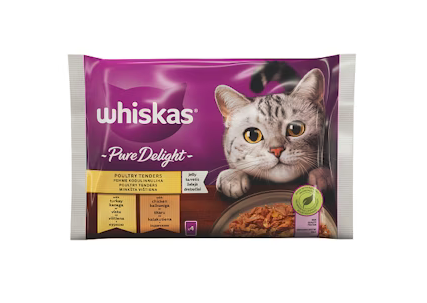 Whiskas Cat Food In Jelly Chicken With Turkey Pouches 