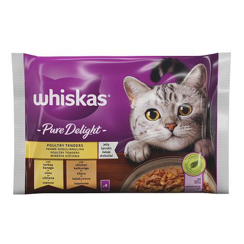 Whiskas Pure Delight Pouches In Jelly Chicken And Salmon