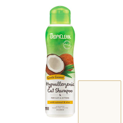 Tropiclean Cat Hypoallergenic Shampoo Gentle Coconut With Oatmeal & Aloe 
