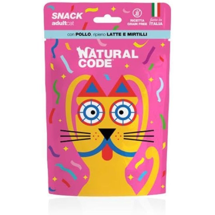 Natural Code Cat Treat With Chicken, Milk And Blueberries