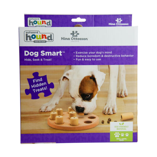 Nina Ottosson Dog Trubble Interactive Doy Toy Puzzle for Dogs Wood