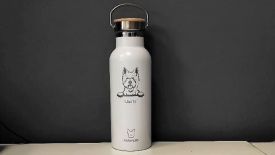 Bamboo Bottle Westie White