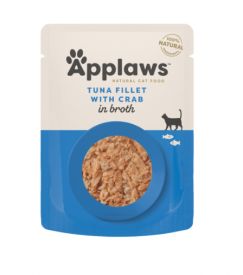 Applaws Tuna Fillet With Crab Adult In Broth Cat Pouch