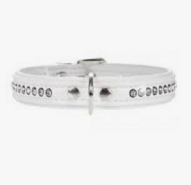 Hunter Collar Leather Luxus White/white 1.6cm, 32-38cm