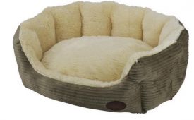 Nobby Comfort Bed Oval Shashe Brown L X W X H 65 X 57 X 22 Cm