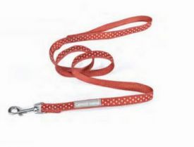 Camon Red Leash With White Spots