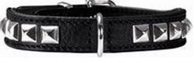 Hunter Collar Leather Rocky Petit Black/black 1.6cm, 20-24cm