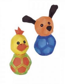 Nobby Tpr Fence Ball With Cloth Animal 13,5cm Strip 12