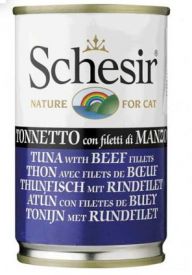 Schesir Cat Can Tuna & Beef Fillets In Jelly