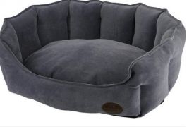 Nobby Comfort Bed Oval Boteli Grey L X W X H 86 X 70 X 24 Cm