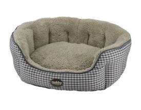 Nobby Comfort Bed Oval Xaver Grey L X W X H 86 X 70 X 24 Cm