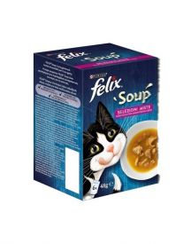 Felix Cat Soup Beef, Chicken And Tuna 6x48gr