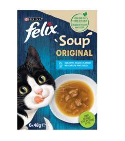 Purina Felix Wet Cat Soup Multipack With Tuna And Cod