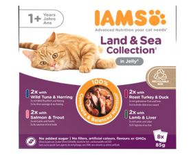 Iams Cat Land And Sea Jelly 85gr X 8