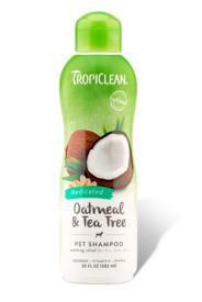 Tropiclean Shampoo For Dogs & Cats Medicated Oatmeal & Tea Tree