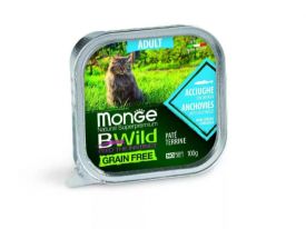 Monge Bwild Grain Free Adult Cat Pate Anchovies With Vegetables