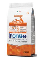 Monge Superpremium Monoprotein Adult All Breeds Duck, Rice & Potatoes