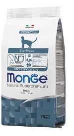 Monge Monoprotein Cat Sterilised Trout