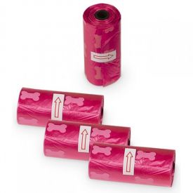 Nobby Tidyup Poop Bag Pink 4 Rolls With 15 Bags