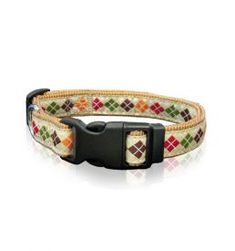 Pet Interest Dog Collar Romb Ivory