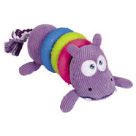 Nobby Plush Hippo With Rubber Toy