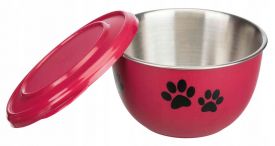 Trixie Fresh Feed, Stainless Steel Bowl With Lid, 0.6 L 13 Cm