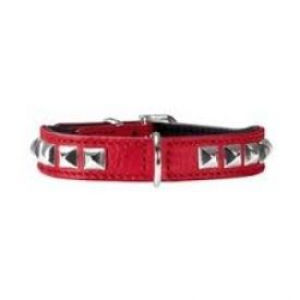 Hunter Collar Leather Rocky Petit Red/black 1.6cm, 20-24cm