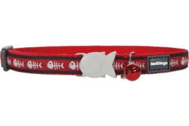 Red  Dingo - Fish Bone Red Cat Collar