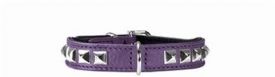 Hunter Collar Leather Rocky Petit Violet/black 1.6cm, 20-24cm