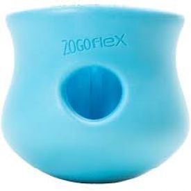 West Paw Zogoflex Toppl Treat Toy Aqua Blue 