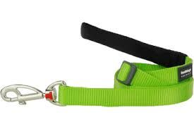 Red Dingo Classic Lime Green Adjustable Dog Leash 15mm, 1.1-1.8m