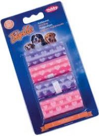 Nobby Tidyup Poop Bag With Heart Print 2 Colour 4 Rolls With 15 Bags