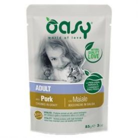 Oasy Wet Cat Chunks In Gravy Adult With Pork